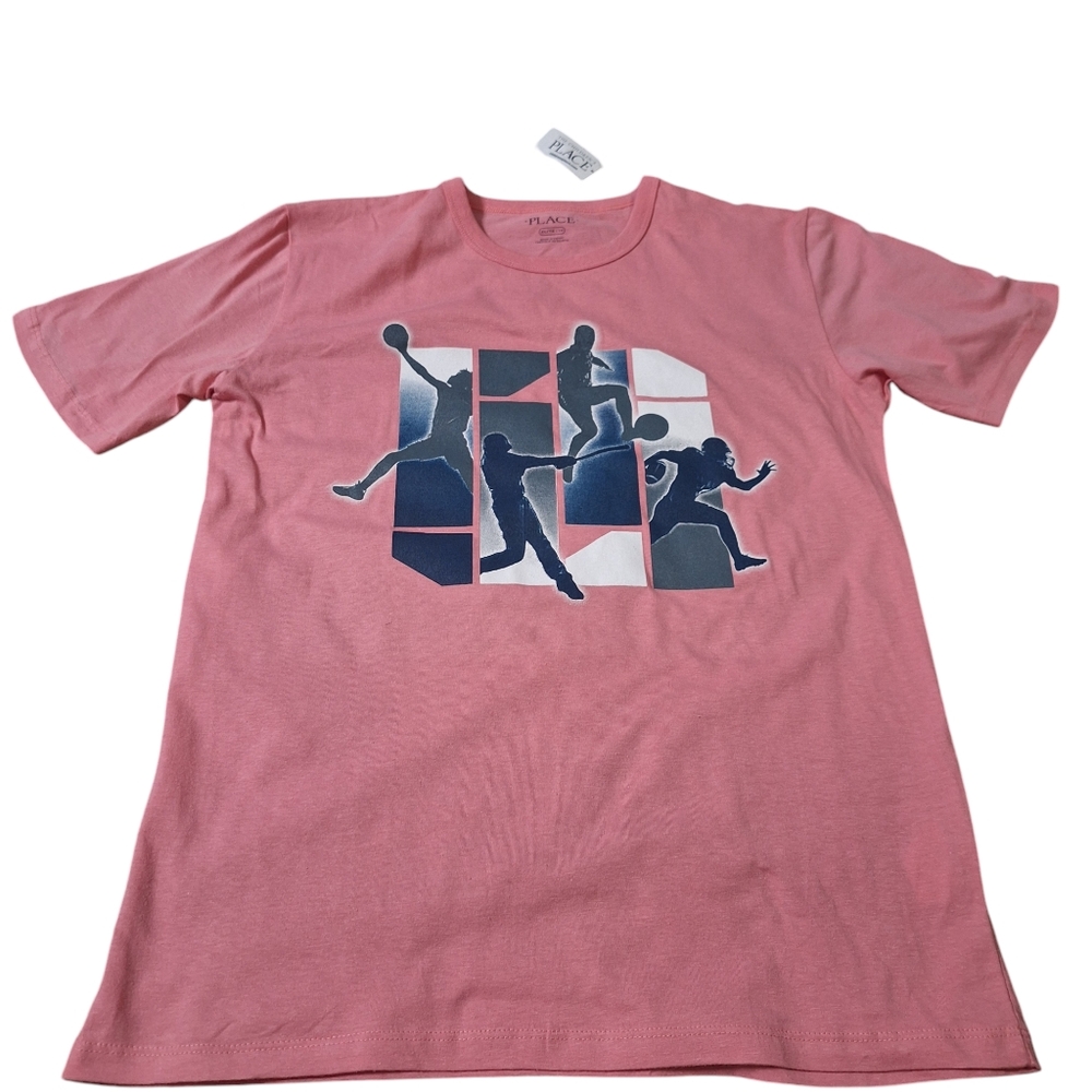 NWT Children's Place pink  with sports tshirt  Size XL 14